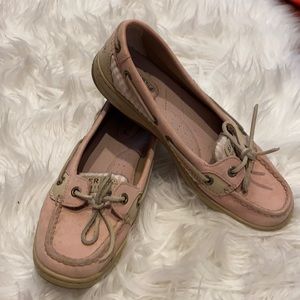 Pink Seersucker Sperry Top-Sider